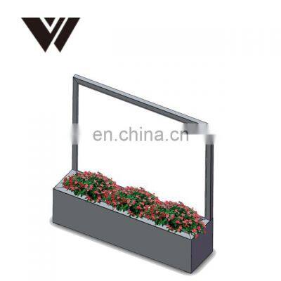 Weldon Corten Steel planters as movable screens and dividers for open floor plans