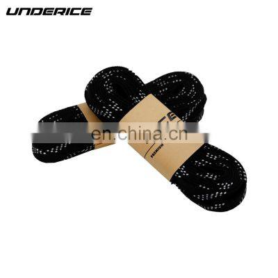 Black/white High Quality Waxed Hockey Skate Lace 1cm Width Waterproof and Durable for Ice Hockey Sticks Sports photo-2