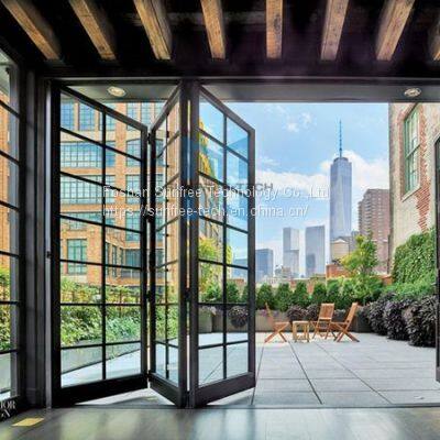 Bulk Bifold Doors Aluminium Folding Patio Exterior Aluminum bi Folding Glass Door Accordion Doors