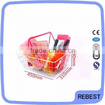 Stackable metal fruit shopping basket