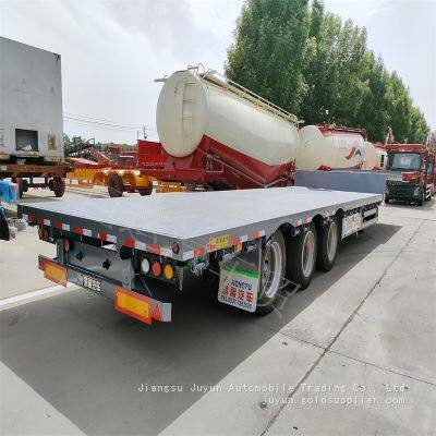 Low Flatbed Semi-trailer Logistics Transport Vehicle Export Semi-trailer photo-2