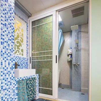 Bathroom Tempered Glass Sliding Frameless Shower Door Partition Glass