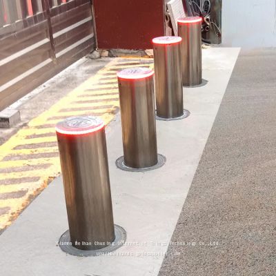 UPARK Home Use Driveway Barrier 219mm Integral Lifting Bollard with Warning Light Automatic Remote Control Parking Bollards