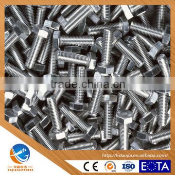 M6-M24 LENGTH FROM 30 TO 150 AOJIA factory DIN933/931 HEX BOLTS CARBON STEEL