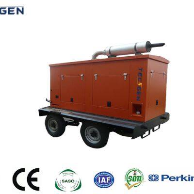 80kW Mobile Trailer Generator Powered by Perkins Diesel Engine with Silent Canopy