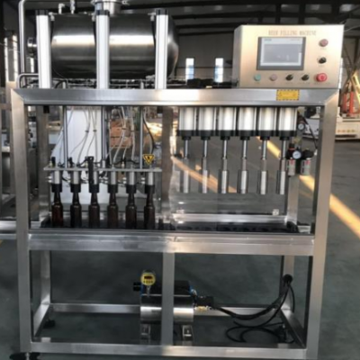 Semi automatic glass bottle beer filling machine