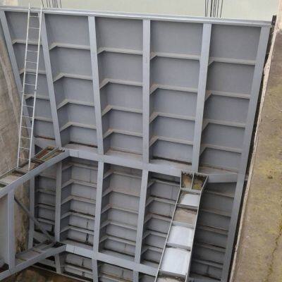 South Sudan steel gate, stainless steel sliding plane gate, hydraulic arc steel radial stop gate for power station reservoir