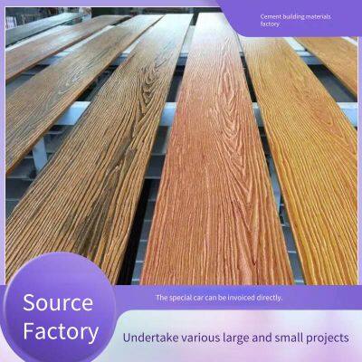 Prefabricated Concrete Imitation Wood Decking Boards for Boardwalks, Customized Cement Wood-grain Floorboards, Used for Park and Scenic Area Trails, Outdoor Treads