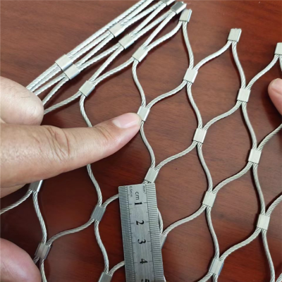 Geknotetes und endbeschlagtes rostfreies Stahlseilnetz für Zoo-Enclosures photo-3