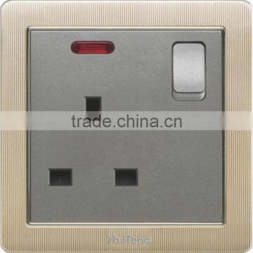 13A british socket, wall switch and socket european wall socket and switch