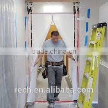 China quality low price LDPE clear painting zipper dust sheet