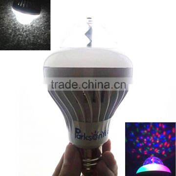 2 in 1 RGB Rotating Bulb Light LED Disco Bulb Crystal Ball White and RGB Bulb Light RGB Night Light