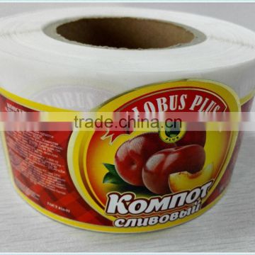 Food packing use paper sticker label