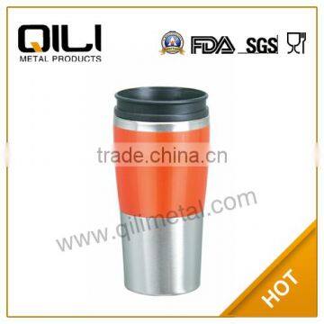 stainless steel plastic travel mug for promotional gift