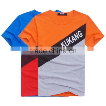 2016 OEM 100% cotton o neck short sleeve t shirts