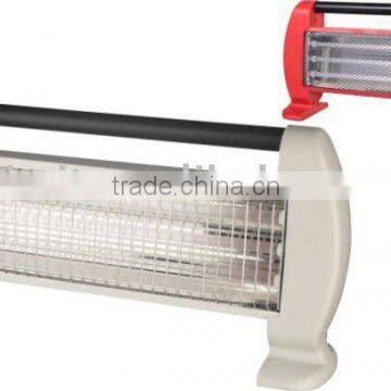 quartz heater with auto tip-over protection