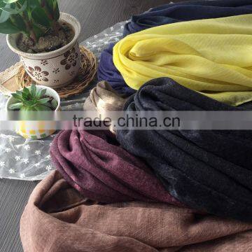 100CMX210CM Large Long Plain Cotton Linen Muslim Women Hijab Shawl photo-2