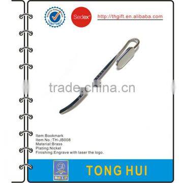 Nickel plating blank metal bookmark for promotional