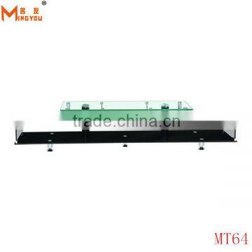 cheap hot sale bent glass lcd floor tv stand