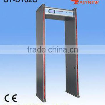 Sensitive walk through metal detector with 6 zones of detection