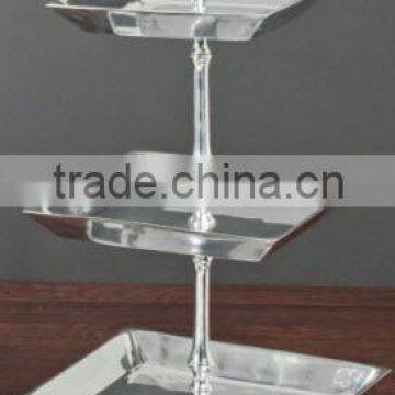 Aluminum heavy 3 tier Cake Stand