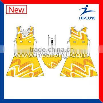 netball dress designs jersey custom sublimated netball skirt