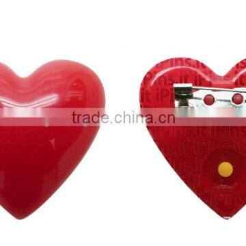 Heart shape led brooch ,mix styles flashing heart badge love brooch for party decoration ,cheap wedding party gift