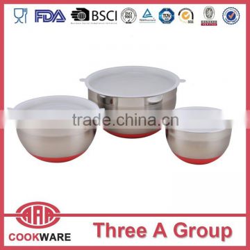 High quality stainless steel mixing bowl w/lid