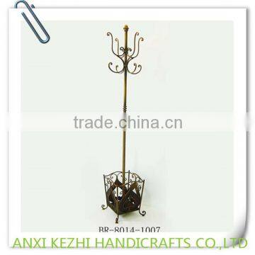 KZ8-06070 Modern Wrought Iron Metal Cloth Standing Model Coat Rack photo-6