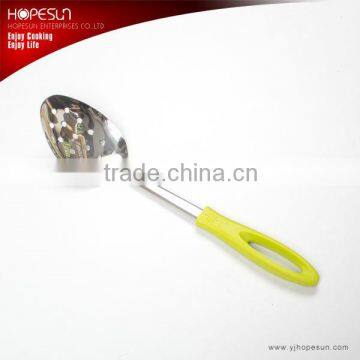 Hot sell promotional non-slip grip stainless steel serving slotted spoon                        
                                                                                Supplier's Choice