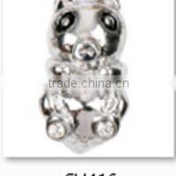 newtest Costume Jewelry animal shaped alloy beads cute bear shape beads