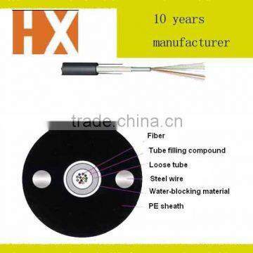 loose tube jelly filling MDPE sheath outdoor GYXY 4 core fiber optic cable