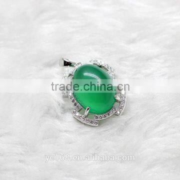 Yiwu Factory Green Jade Jewelry Pendant Type Emerald Pendant photo-2