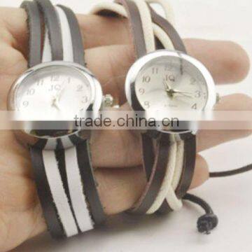 Extension band watch/ string wrap alloy case watch