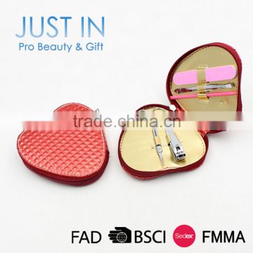 Hot New Fashion Red Heart Shape Girl Manicure Pedicure Set,Avon Manicure Set