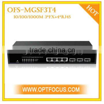 3 SFP + 4 RJ45 Gigabit Smart Fiber Switch