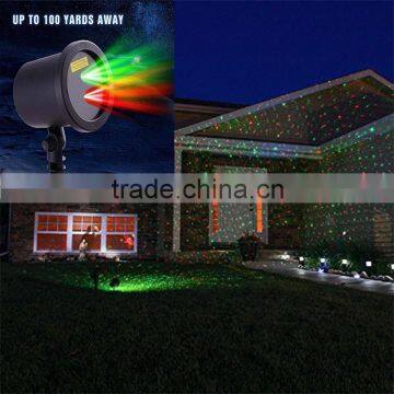 Red Green Moving Star Outdoor Laser Lights Christmas Decorations Festoon Lighting