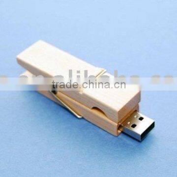 Clip usb drive,Eco-friendly clip usb, OEM wooden usb drive clip