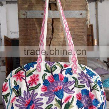 Colorful hand embroidered suzani banjara tote bag banjara hand bag crewel embroidery