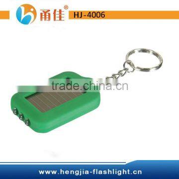 small solar flashlight torch 3 led keyring light
