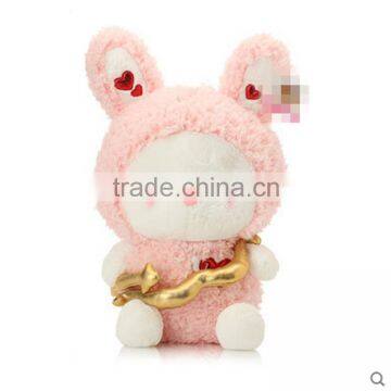 Soft Plush Cartoon Pink Toy Rabbit Manufacturer