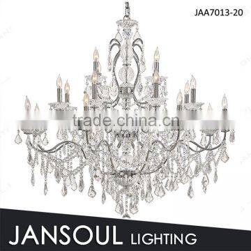 20 lights chrome finish clear k9 crystal contemporary chandelier for dining room