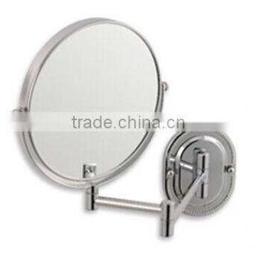 7X/1X Chrome Finished Wall Mount Mirror-extends up Measures 8" in diameter