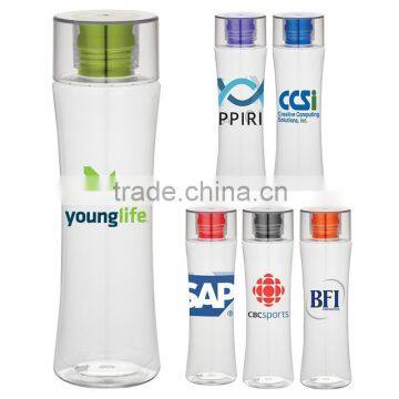 Curved sports water bottle Tritan with screen printing 20 oz