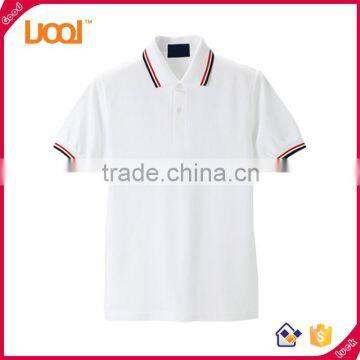 Men's Polo Sport White Red Black Stripe Collar Solid Polo Shirts