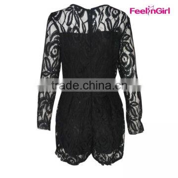 Wholesale Plus Size Sexy Lace Women Jumpsuit photo-5