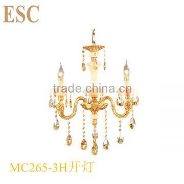 French crystal copper chandelier