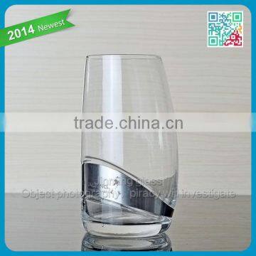 Special Design Glass Man Blown Custom Whisky Glass Cup With Steel Ring photo-5