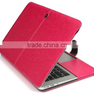 Premium quality folio leather case for Macbook Air full body deluxe cover laptop accessory