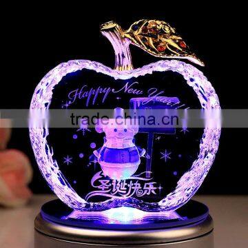 Fashion Wedding Souvenir Crystal LED Apple Gift photo-3